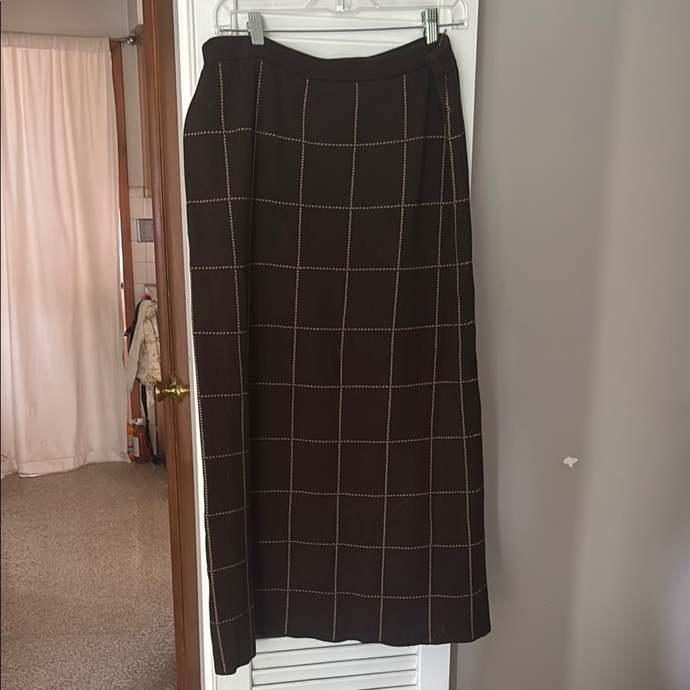 Liz Claiborne Brown Maxi A-Line Skirt